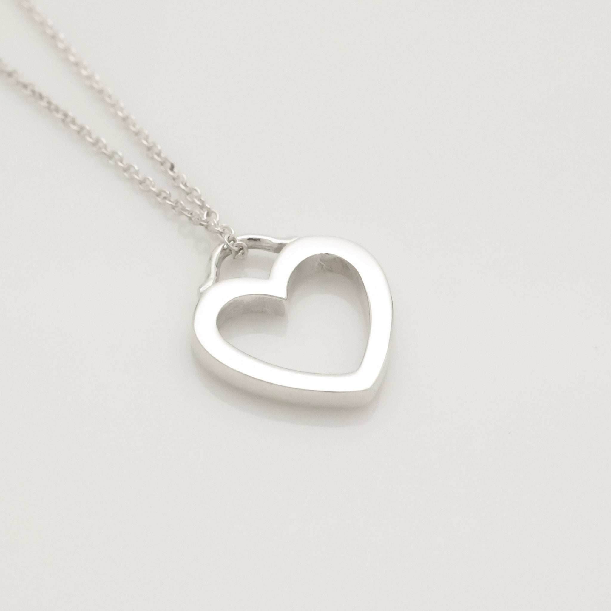  Tiffany & Co. Sentimental Heart Necklace Pendant Sterling Silver 925