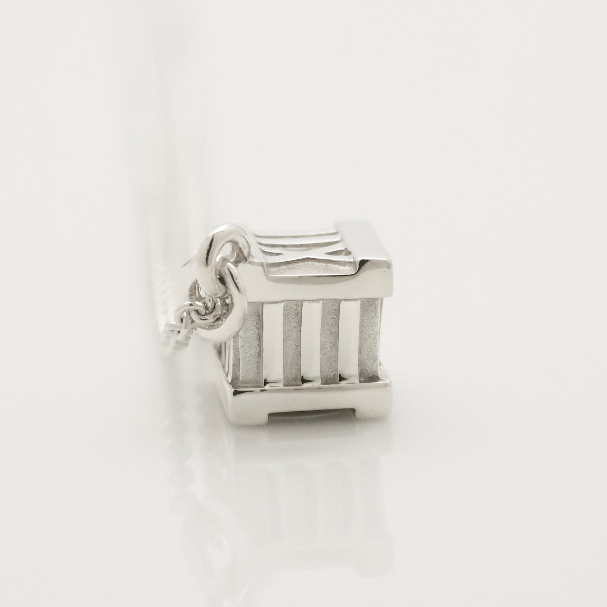  Tiffany & Co. Atlas Cube Necklace Pendant  Sterling Silver  925 