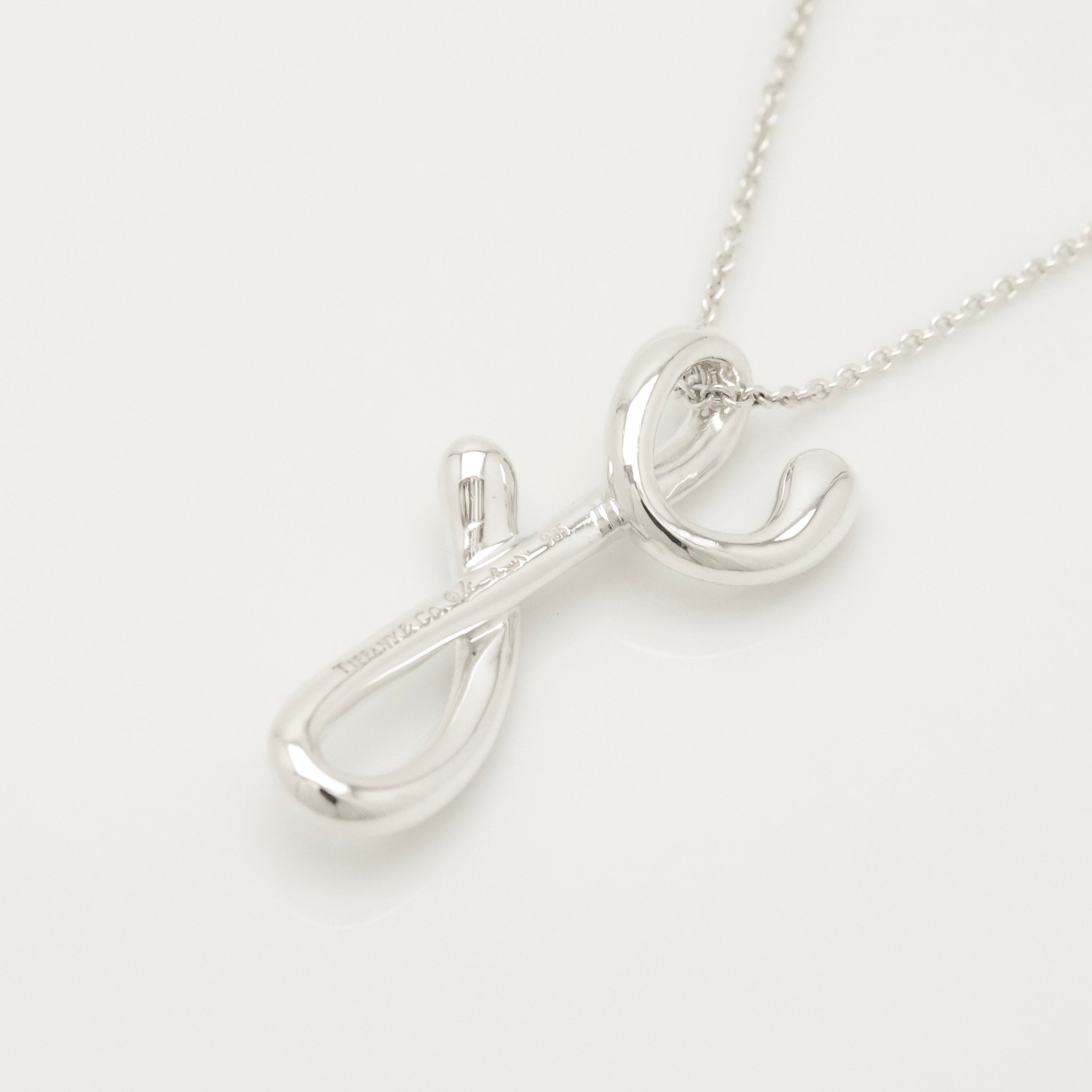 TIFFANY&Co. ラージ ノーツ レター Y イニシャル  ネックレス AG925