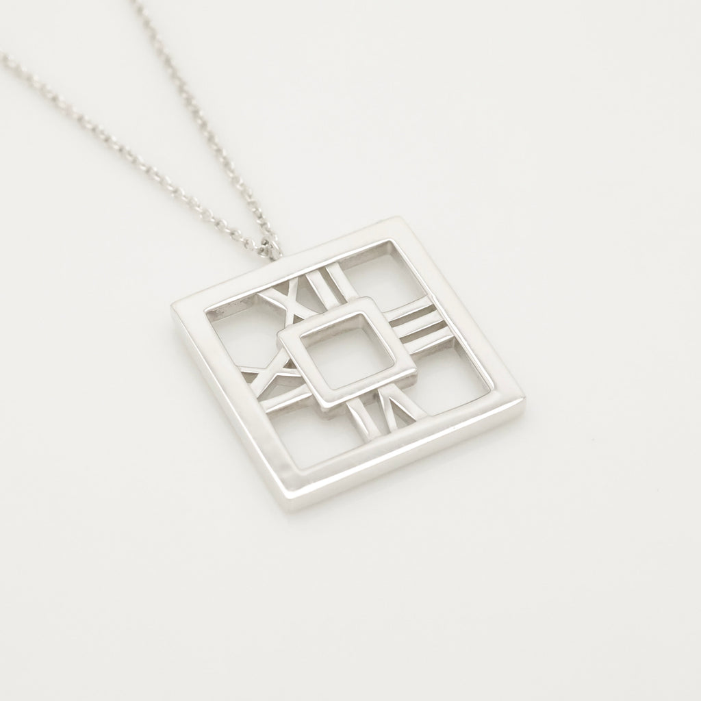 TIFFANY&Co. アトラス オープン スクエア ネックレス AG925