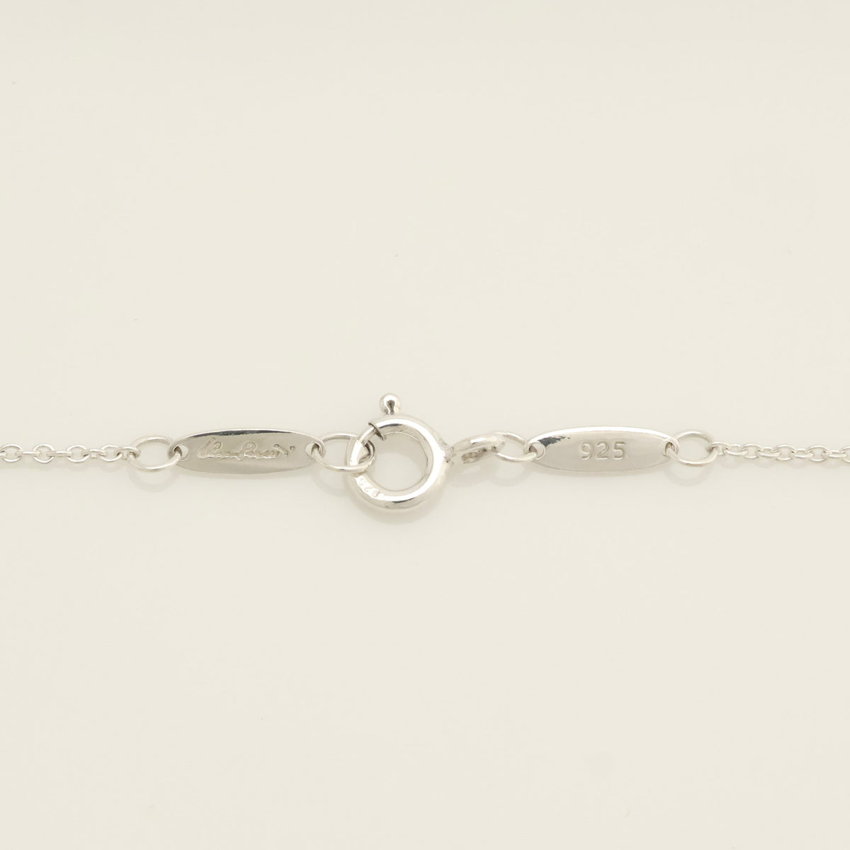 TIFFANY&Co. オープンハート 16mm 2P ダイヤモンド エルサペレッティ ネックレス AG925