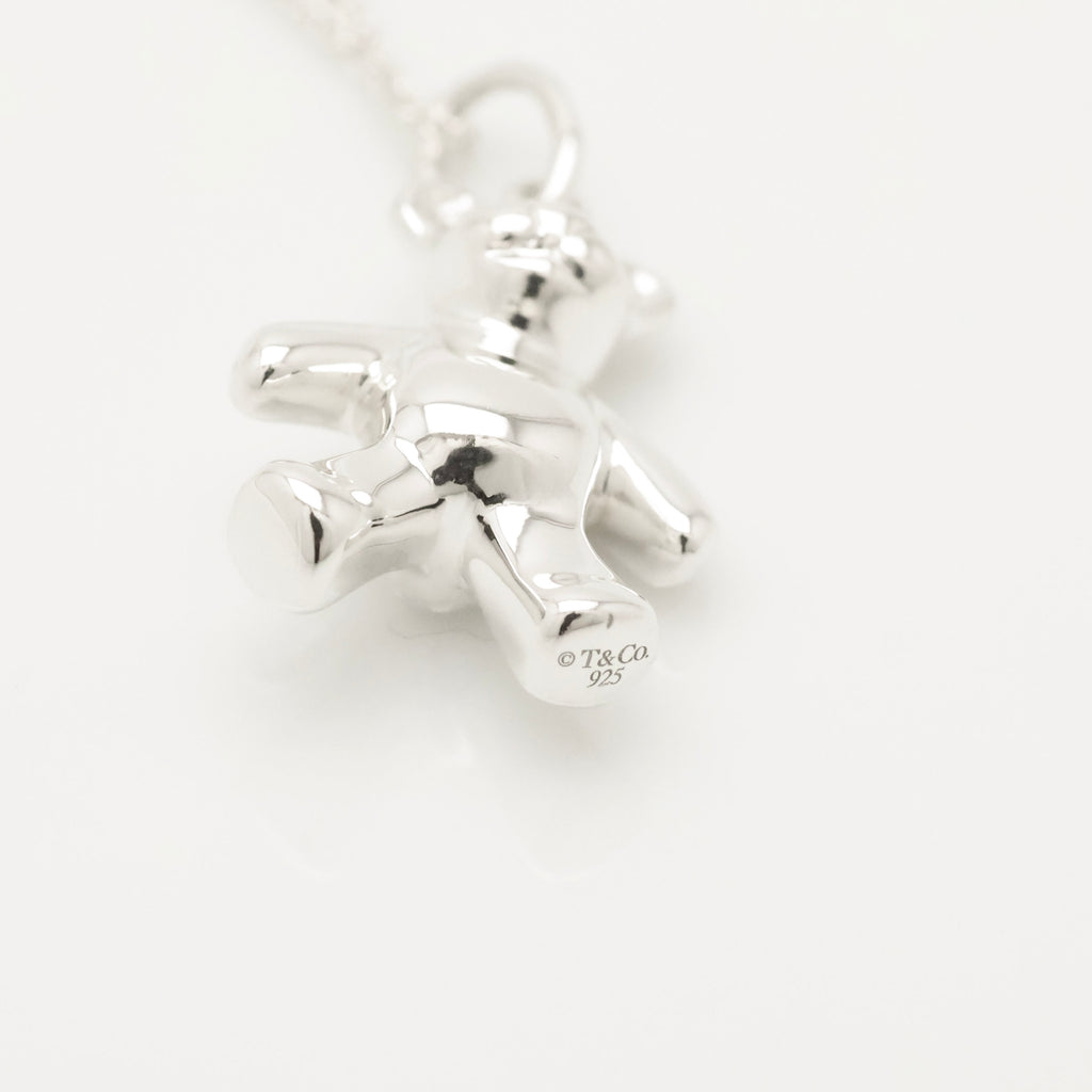 Tiffany & Co. Teddy Bear Pendant Necklace Sterling Silver 925 