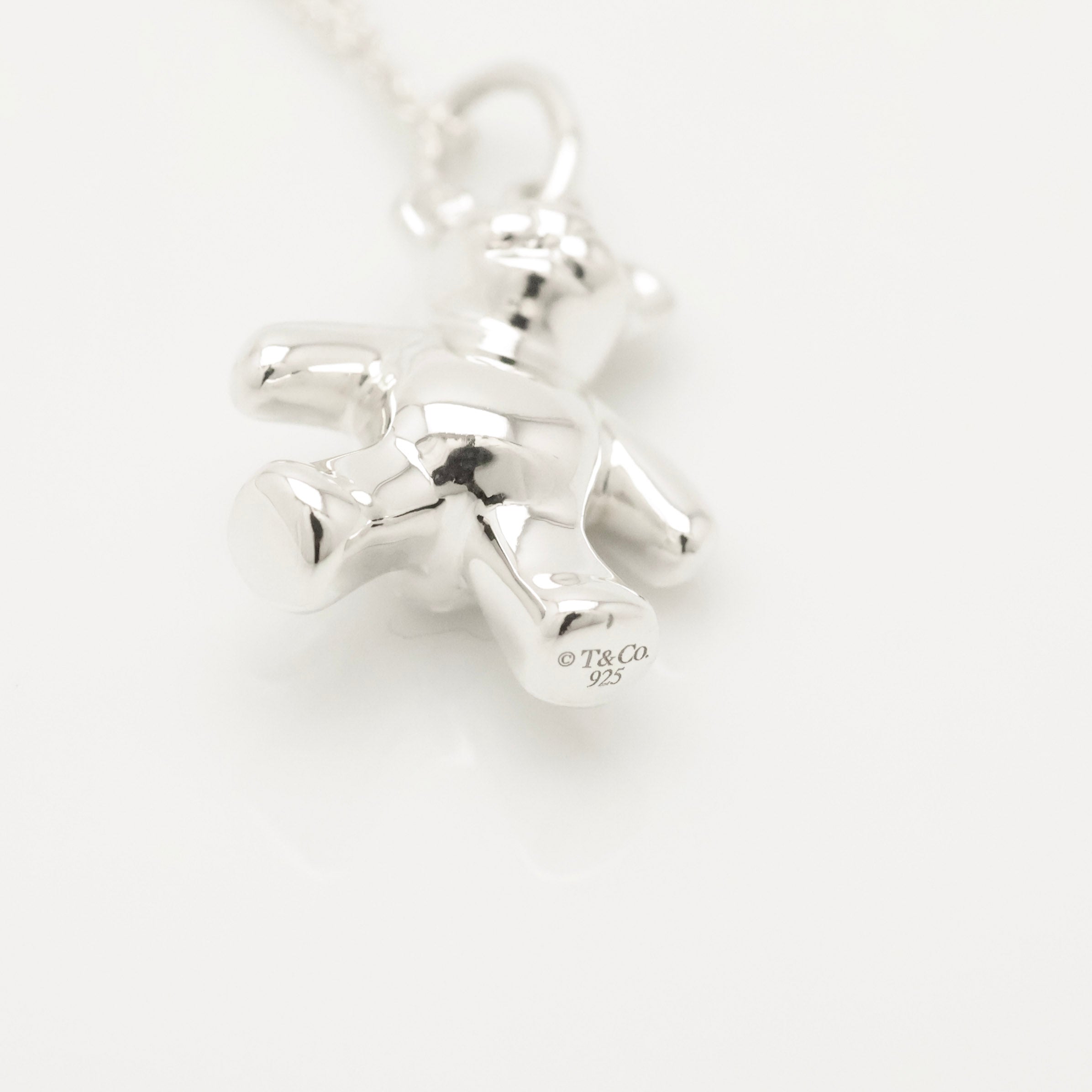 Tiffany & Co. Teddy Bear Pendant Necklace Sterling Silver 925 