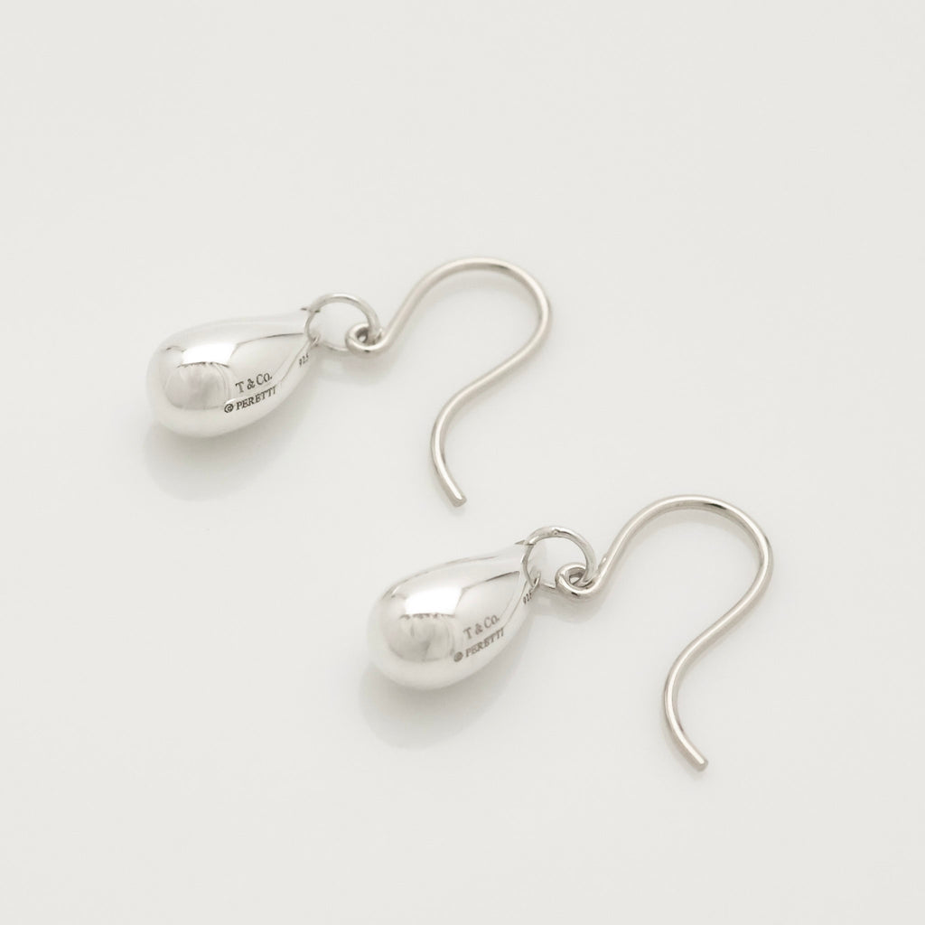 Tiffany & Co. Peretti Teardrop Dangle Earrings Sterling Silver 925