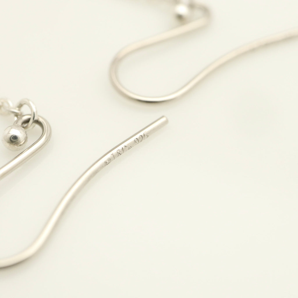 Tiffany & Co Elsa Peretti Open Heart Drop Dangle Earrings Sterling Silver 925