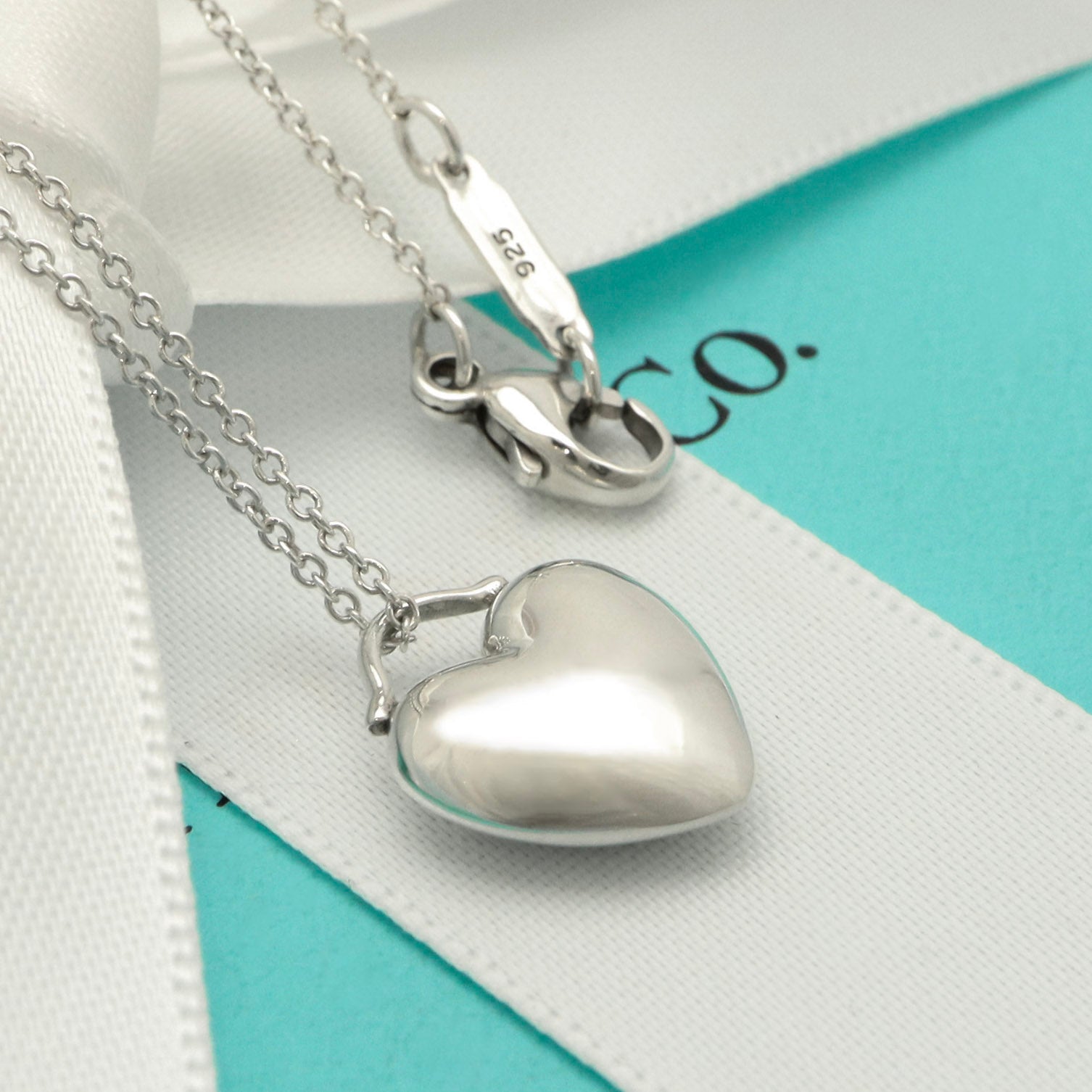 TIFFANY&Co. ドロップ ハート ネックレス AG925