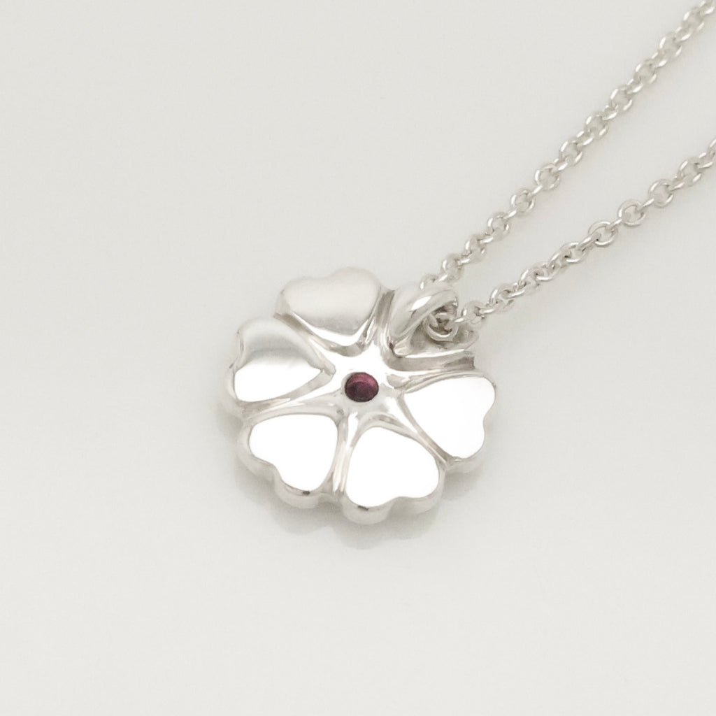 Tiffany & Co. Crown of Heart Pink Sapphire Necklace Sterling Silver 925