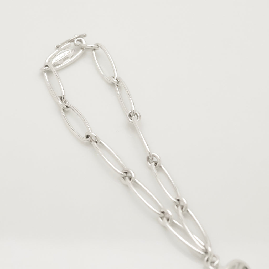 Tiffany & Co. Peretti Curved Full Heart Bracelet Sterling Silver 925