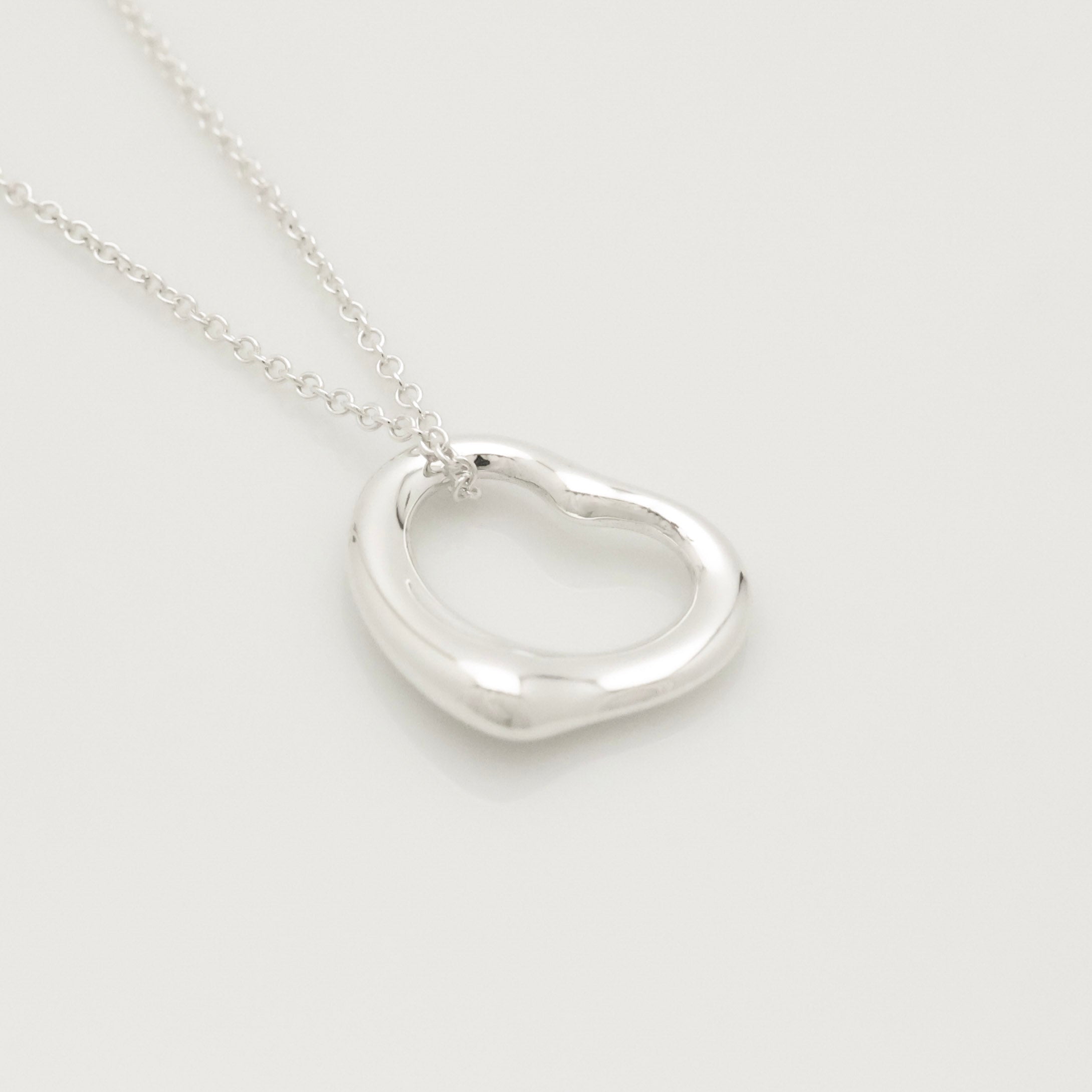 TIFFANY&Co. オープンハート 16mm エルサペレッティ ネックレス AG925