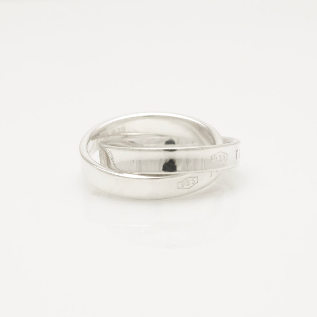 Tiffany & Co. 1837 Interlocking Circles Double Ring  Sterling Silver 925