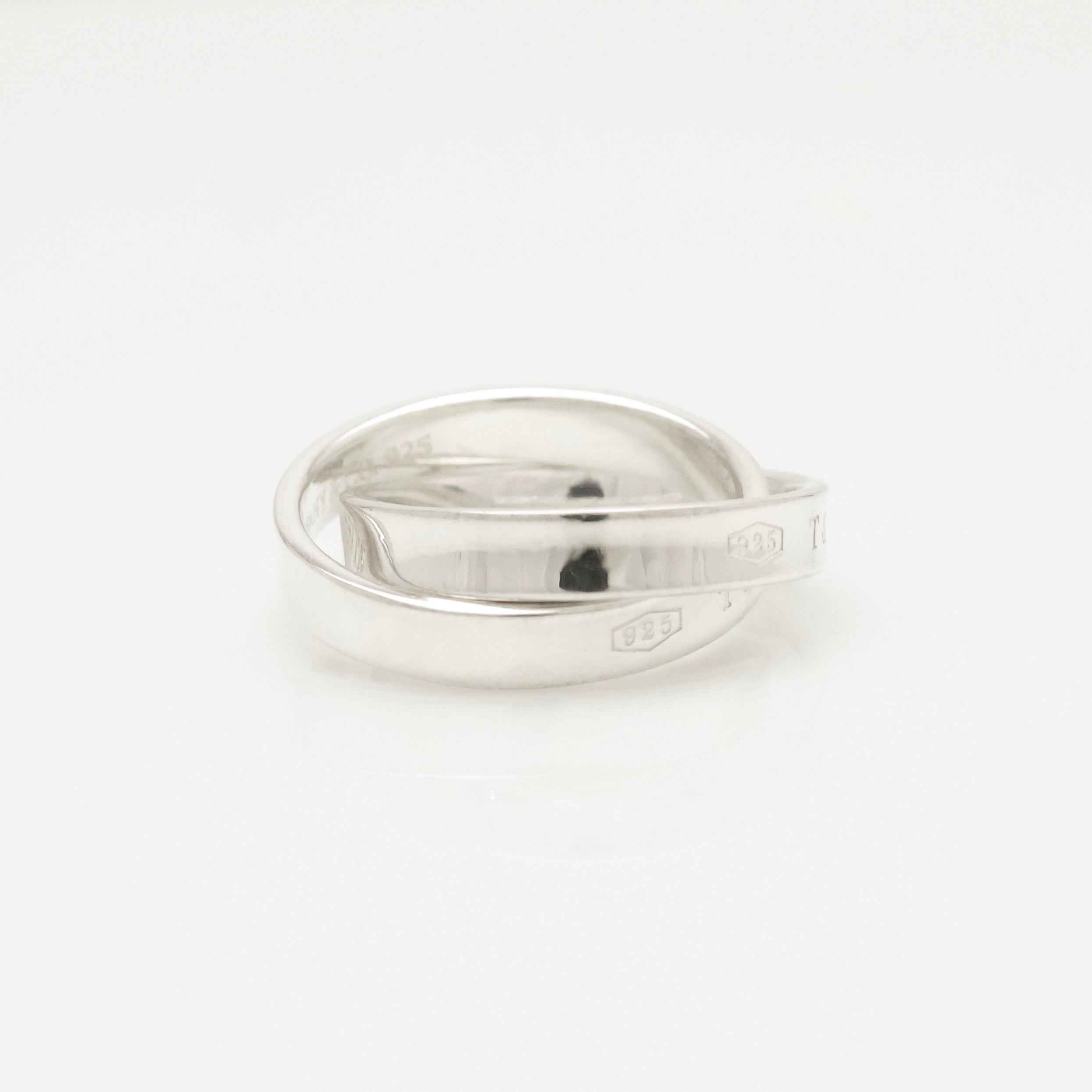 Tiffany & Co. 1837 Interlocking Circles Double Ring  Sterling Silver 925