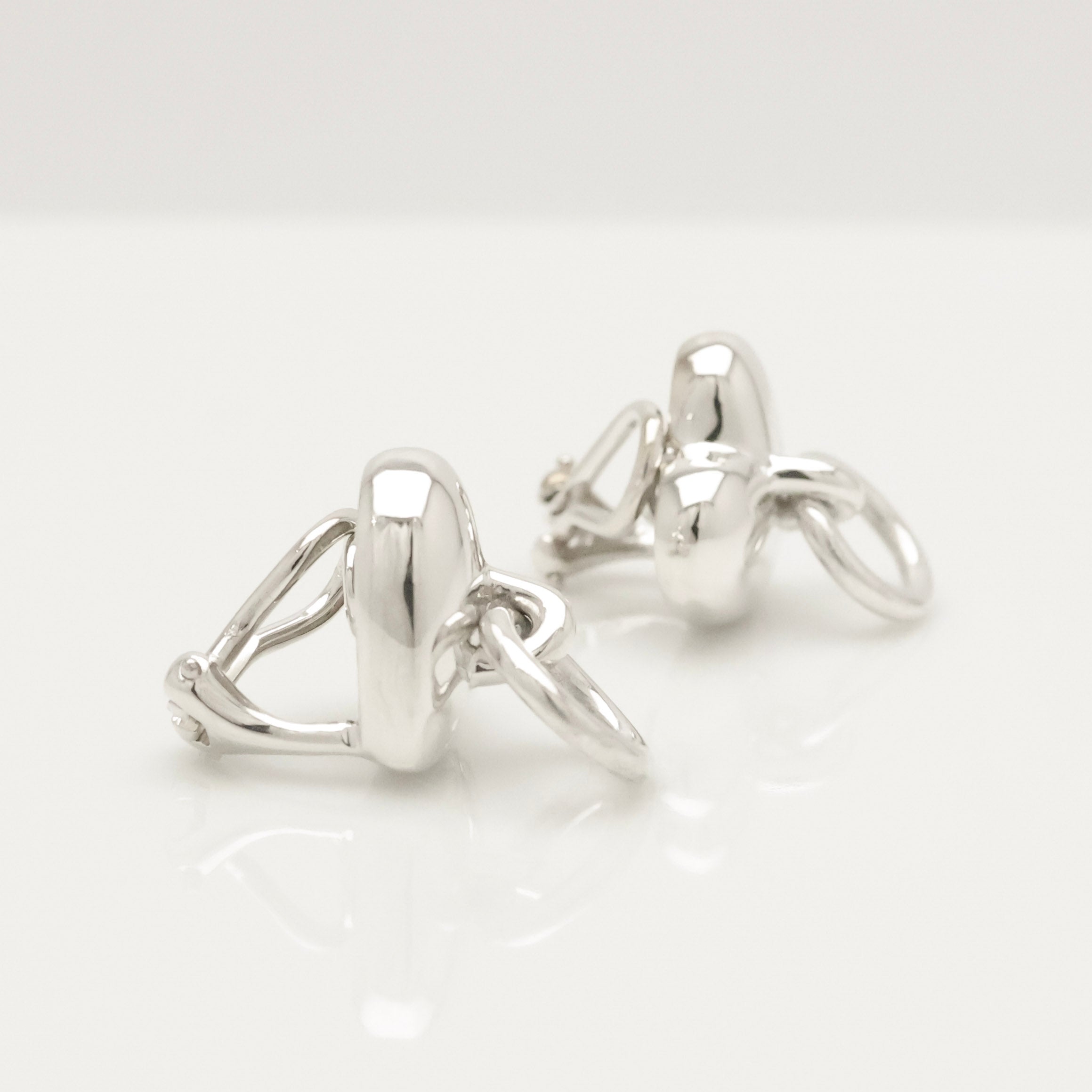 Tiffany & Co. Heart Door Knocker Clip-On Earrings Sterling Silver 925