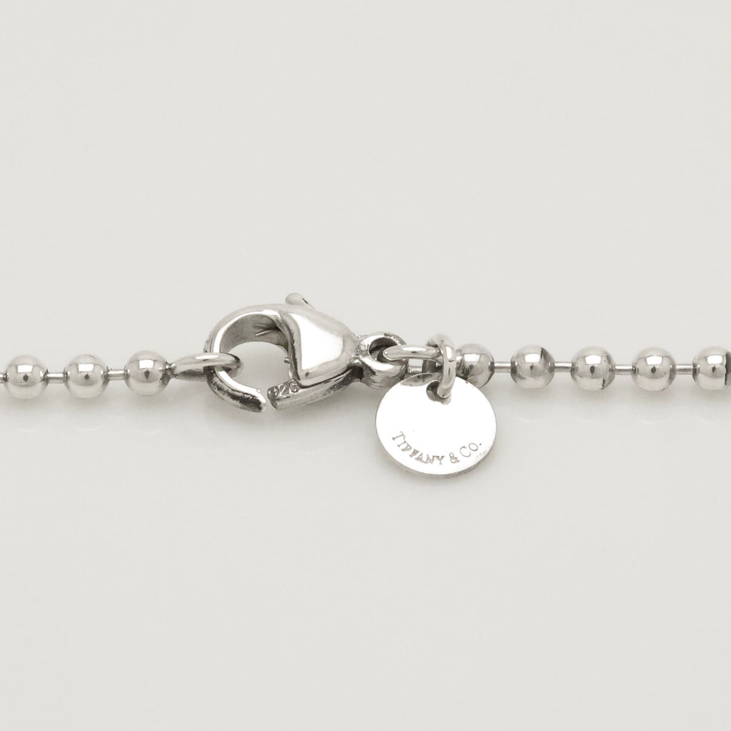 TIFFANY&Co.リターントゥ ティファニー オーバル タグ ボール チェーン ネックレス AG925
