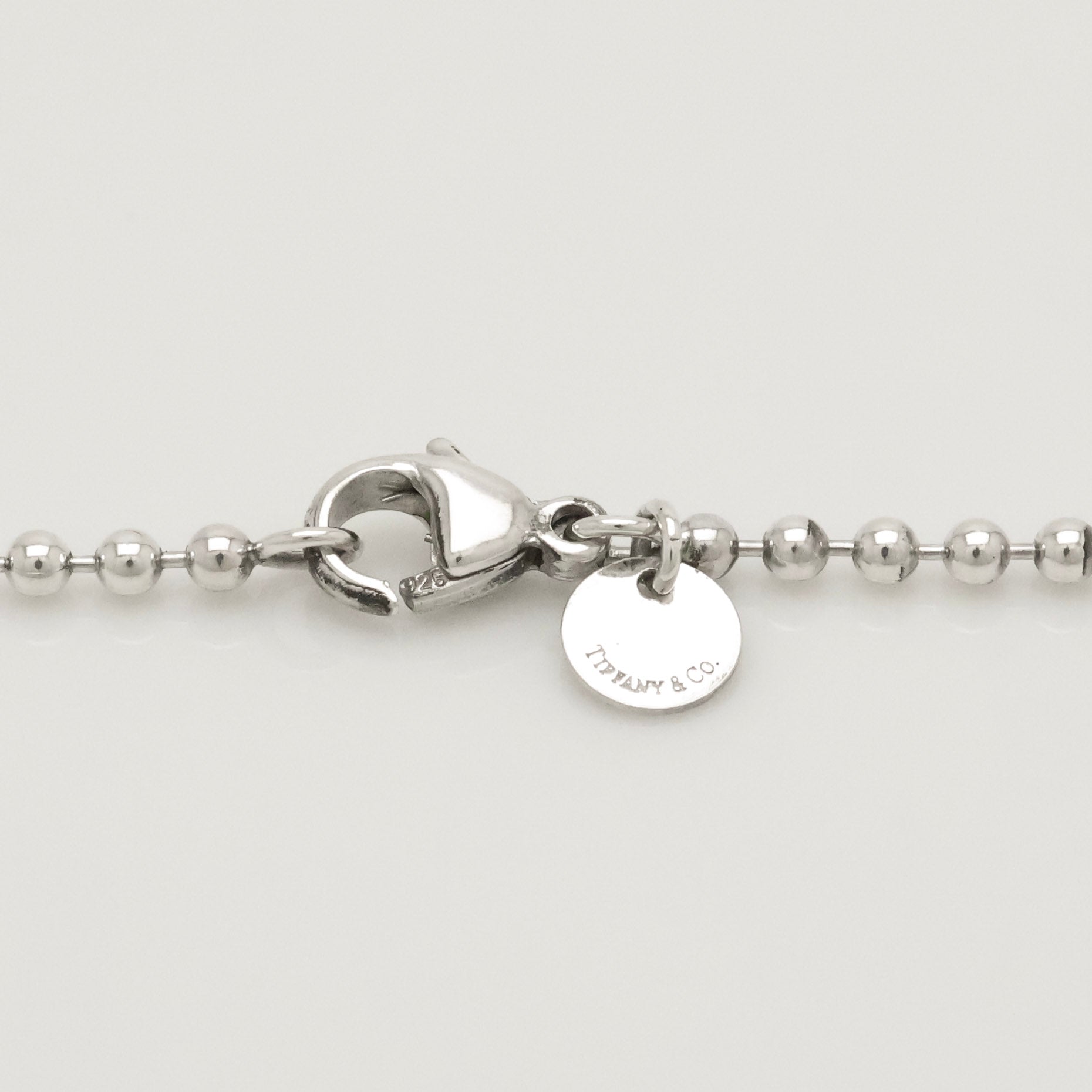 TIFFANY&Co.リターントゥ ティファニー オーバル タグ ボール チェーン ネックレス AG925
