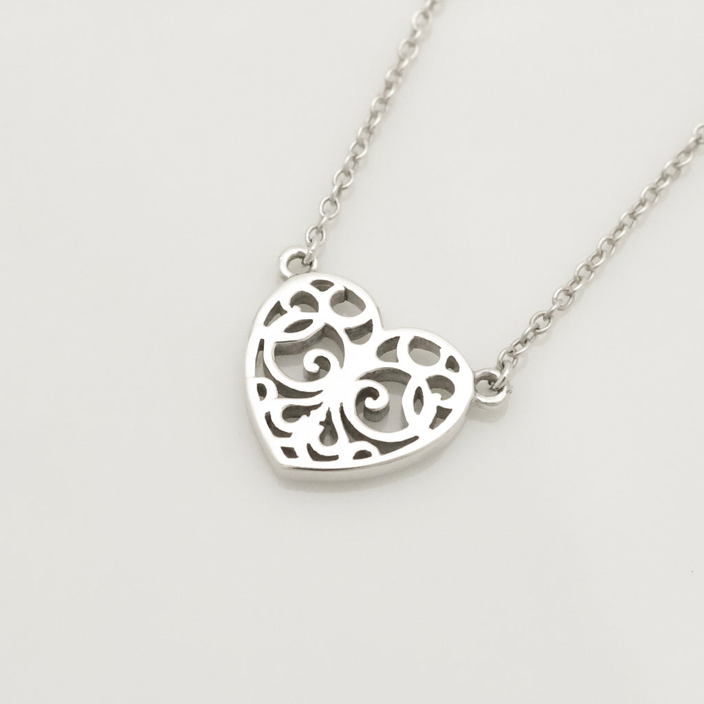Tiffany & Co. Enchant Heart Pendant Necklace Sterling Silver 925