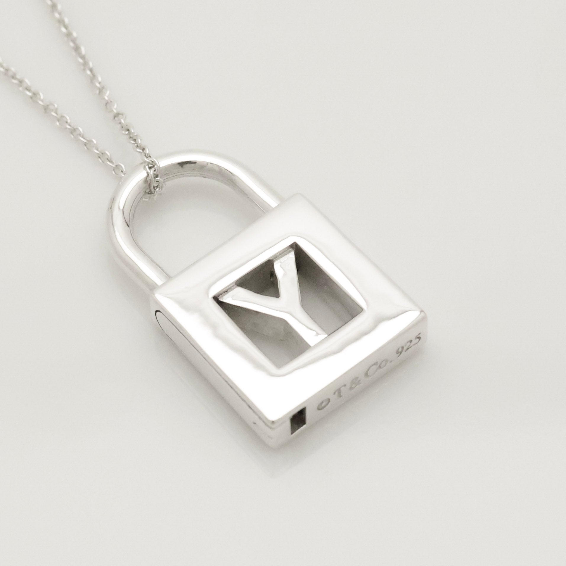 TIFFANY&Co. カデナ ロック アルファベット Y ネックレス AG925
