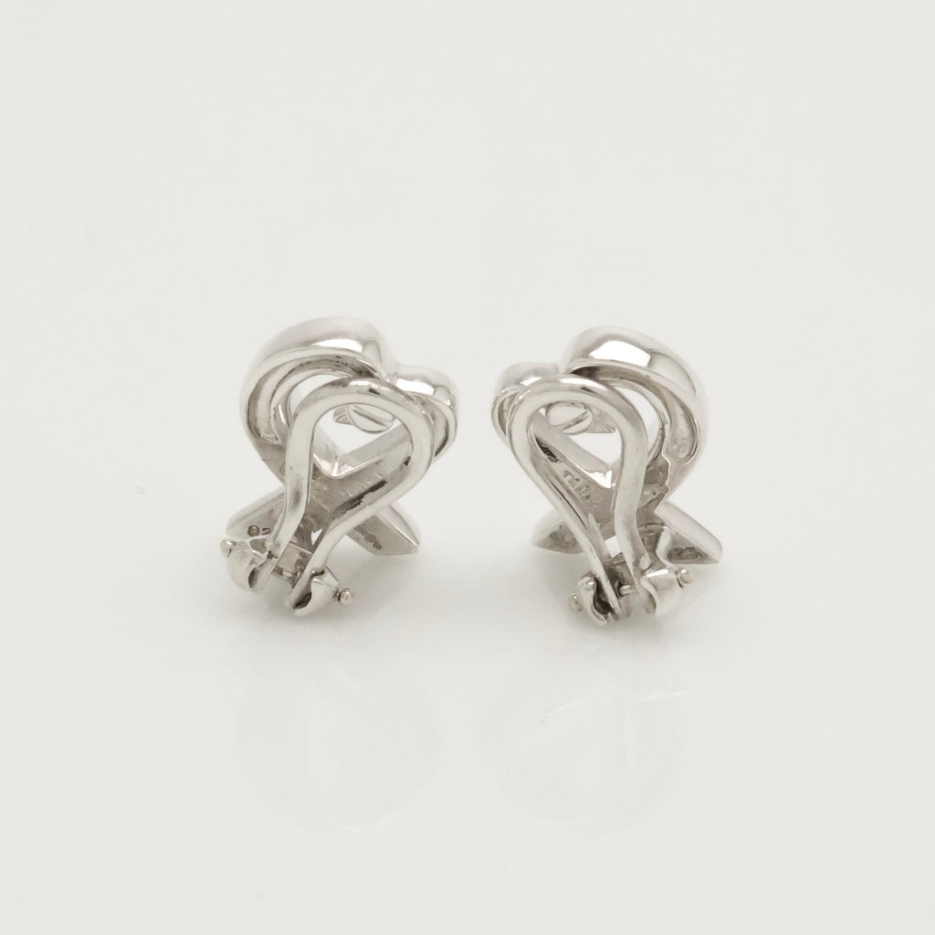 Tiffany & Co. Picasso Loving Heart Clip-On Earrings Sterling Silver 925 