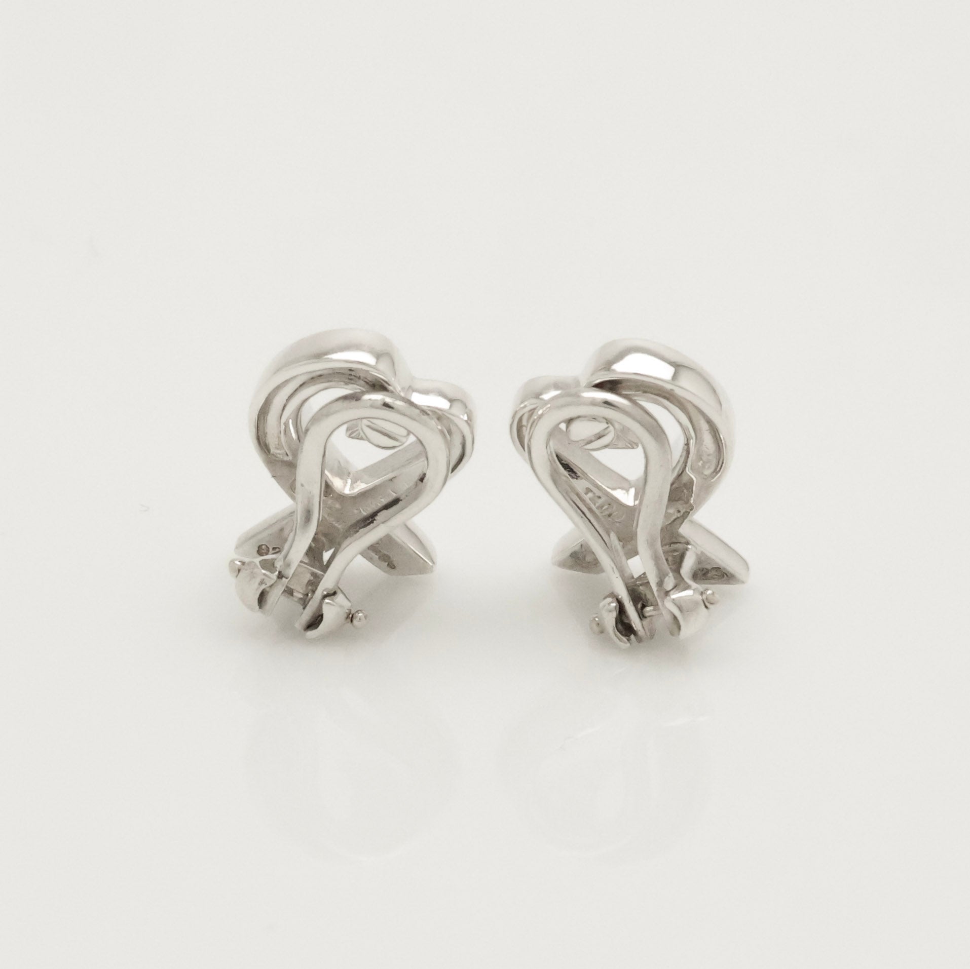 Tiffany & Co. Picasso Loving Heart Clip-On Earrings Sterling Silver 925 