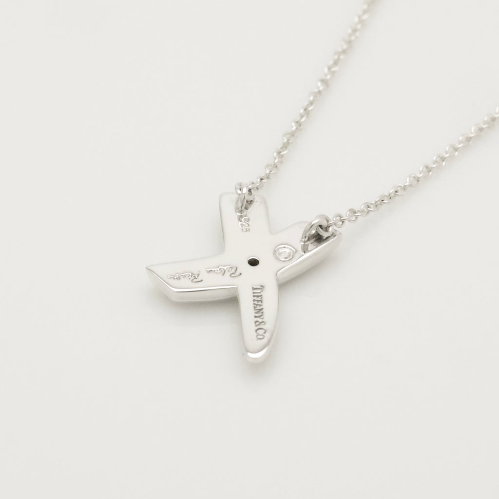 TIFFANY&Co.キス クロス 1P ダイヤモンド ネックレス AG925