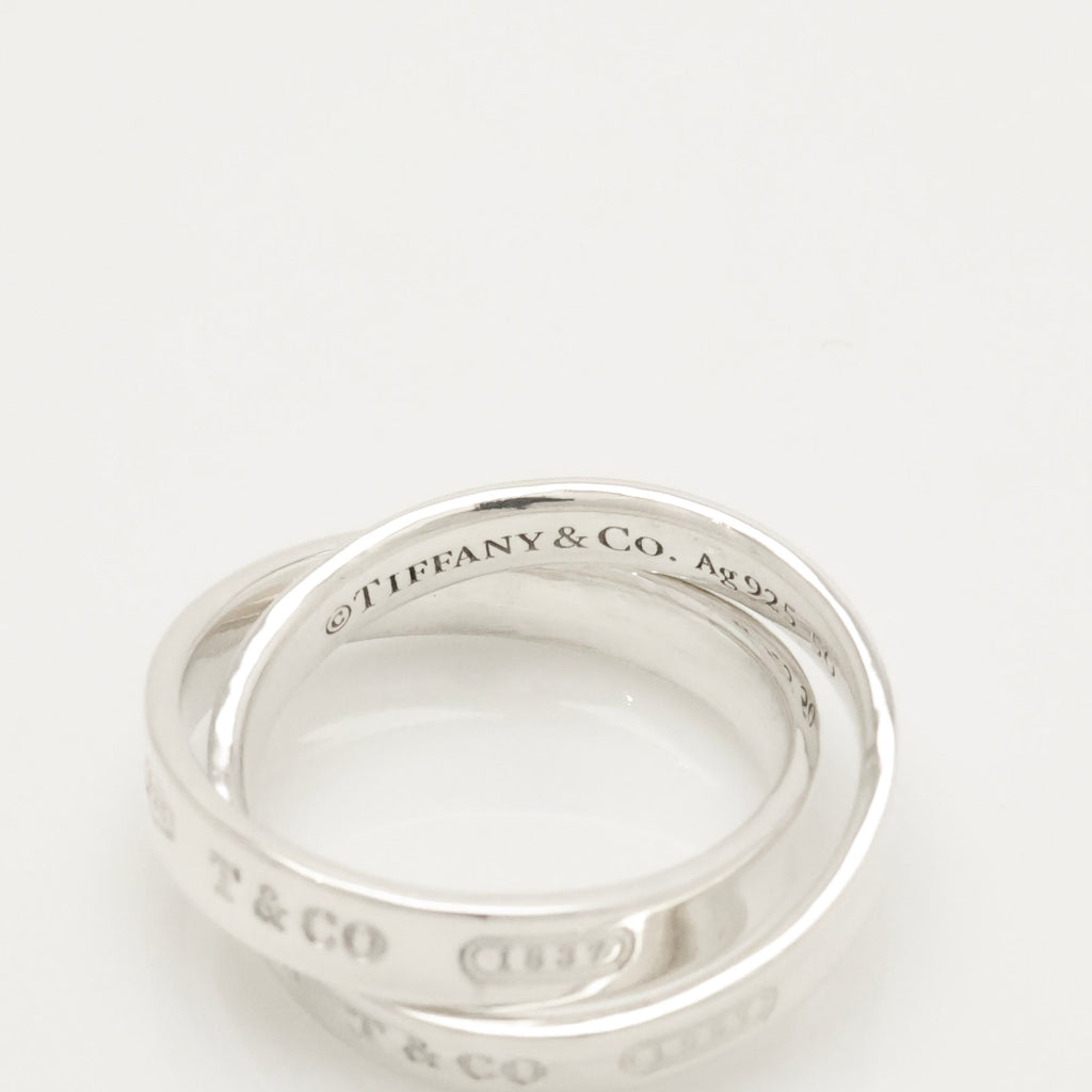 Tiffany & Co. 1837 Interlocking Circles Double Ring  Sterling Silver 925