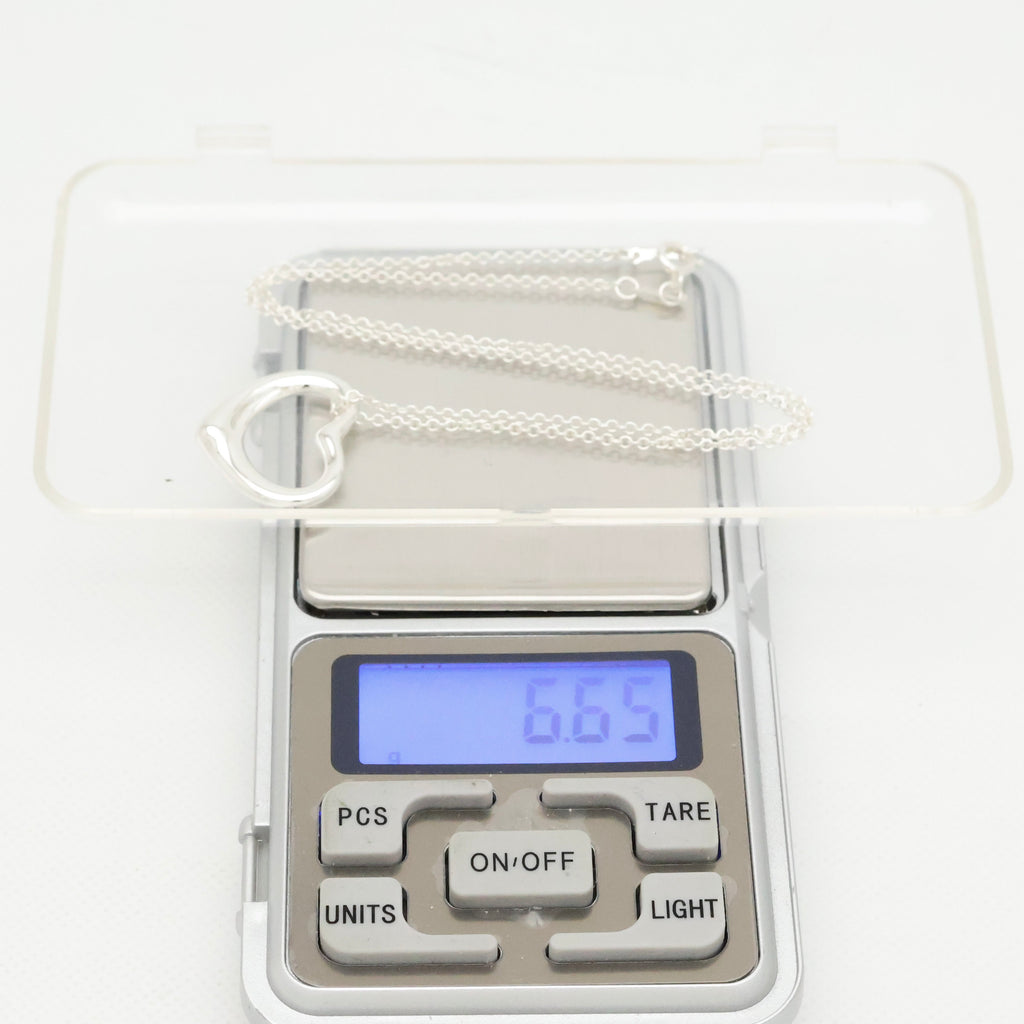 TIFFANY&Co. オープンハート 22mm エルサペレッティ ネックレス AG925