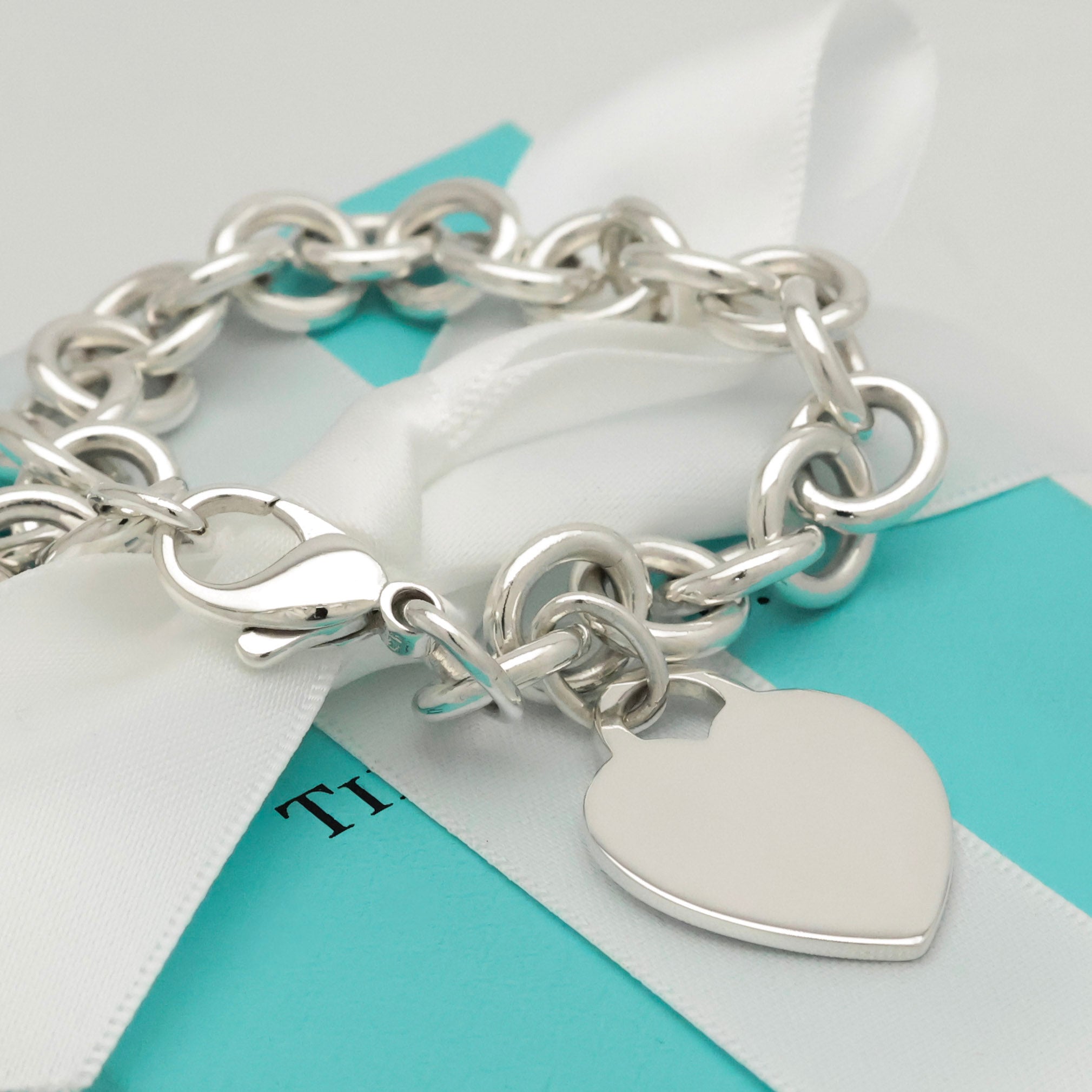 TIFFANY&Co. ハート タグ チェーン ブレスレット AG925