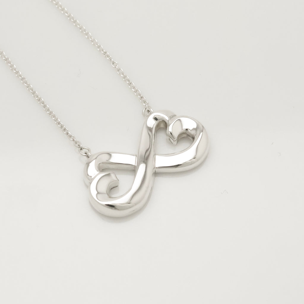  Tiffany & Co. Picasso Double Loving Heart Necklace Sterling Silver 925