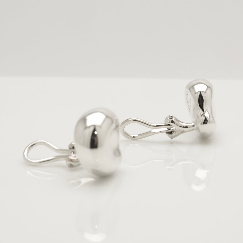  Tiffany & Co. Elsa Peretti Nugget Clip-On Earrings Sterling Silver 925 