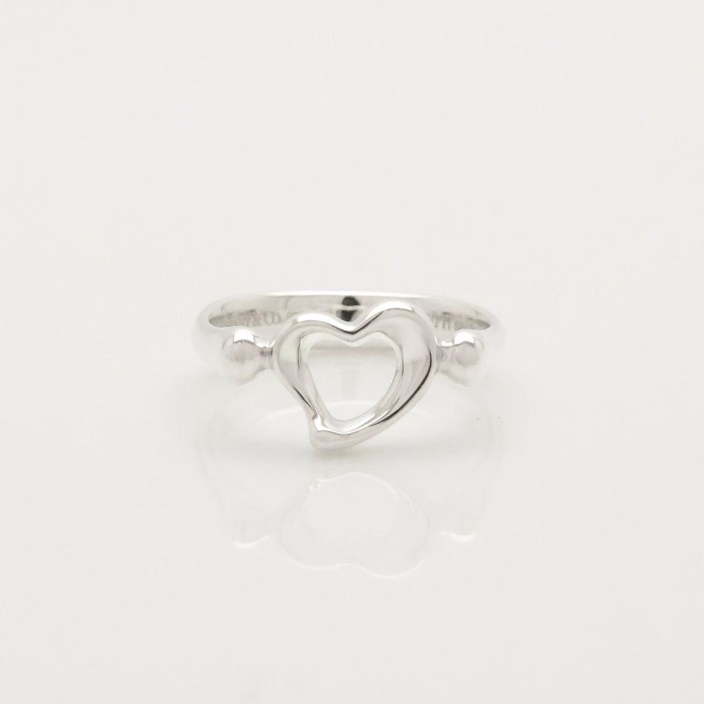 Tiffany & Co. Elsa Peretti Open Heart Ring Sterling Silver 925