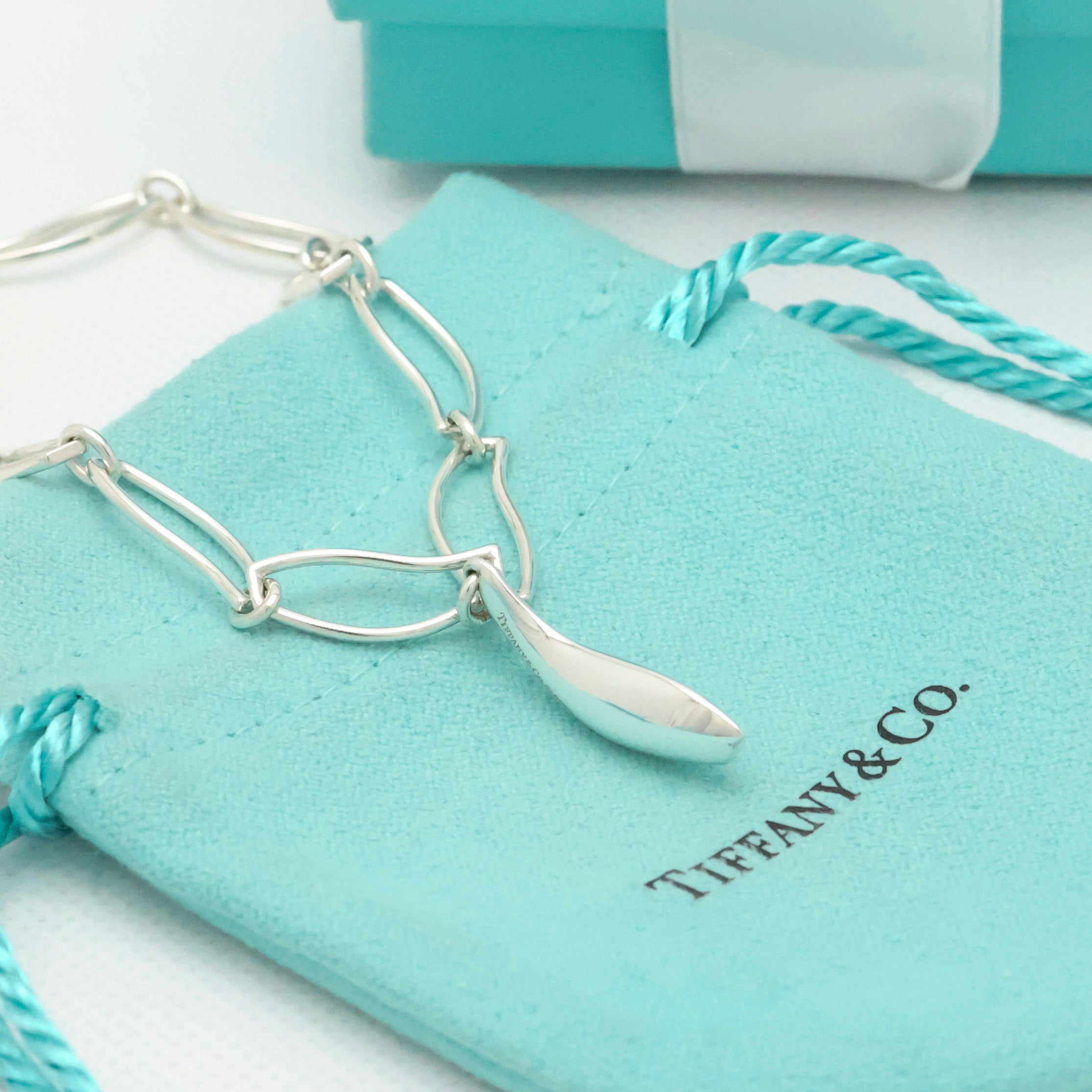 Tiffany & Co. Frank Gehry Fish Charm Bracele Sterling Silver 925
