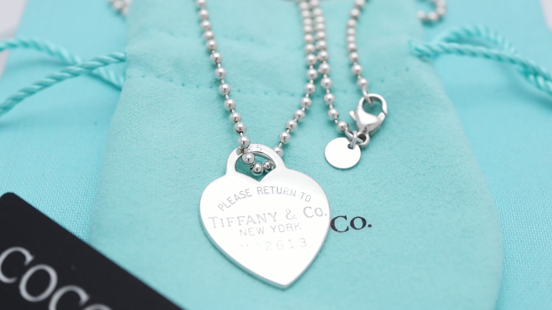 Tiffany & Co. Return to Heart Tag Long Chain Necklace Sterling Silver 925