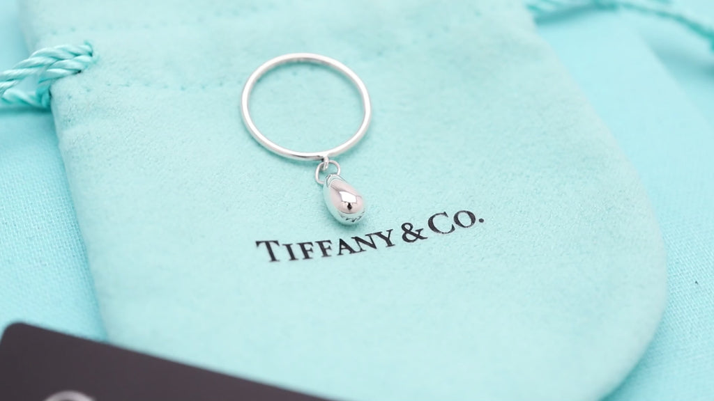 TIFFANY&Co. ティアドロップ エルサペレッティ ドロップ リング 8 号 AG925
