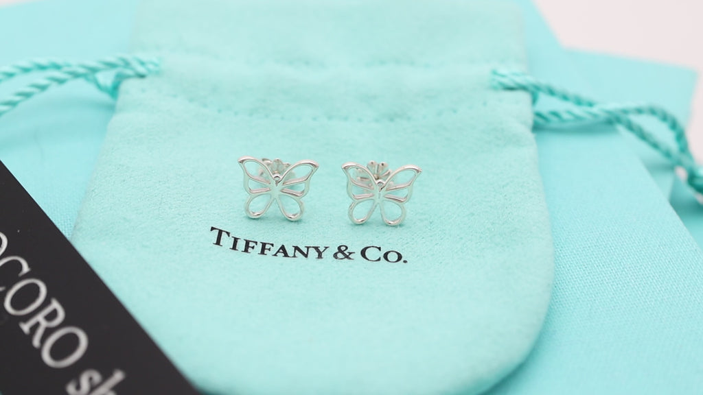 Tiffany & Co. Large Butterfly Earring Sterling Silver 925