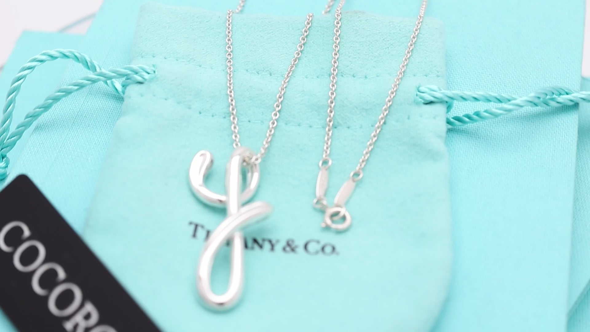 TIFFANY&Co. ラージ ノーツ レター Y イニシャル  ネックレス AG925