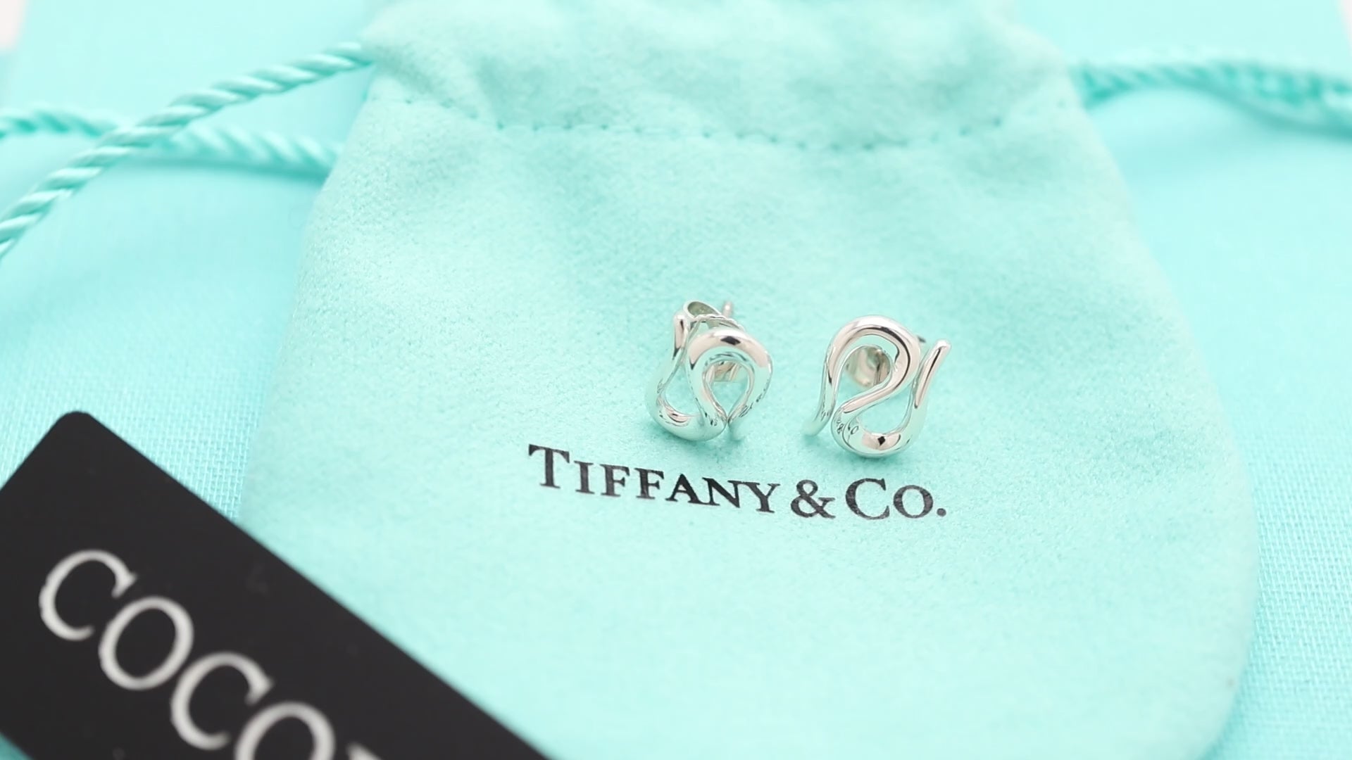 TIFFANY&Co. オープン ウェーブ エルサペレッティ スタッド ピアス AG925
