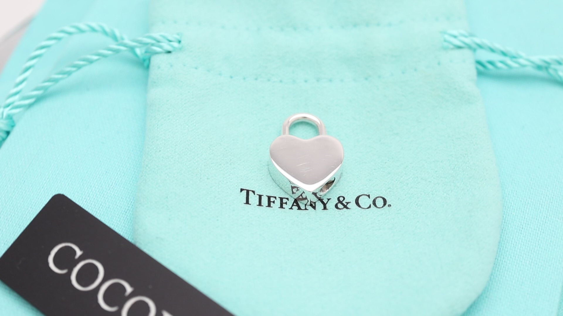 Tiffany & Co. Heart Lock Padlock Pendant Charm Sterling Silver 925
