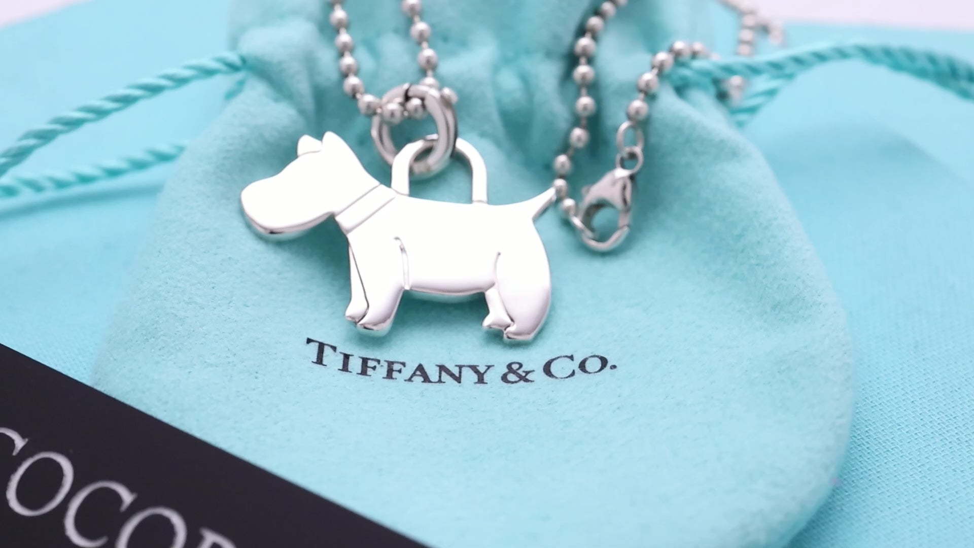 Tiffany & Co. Scottie Terrier Dog Necklacce Sterling Silver 925