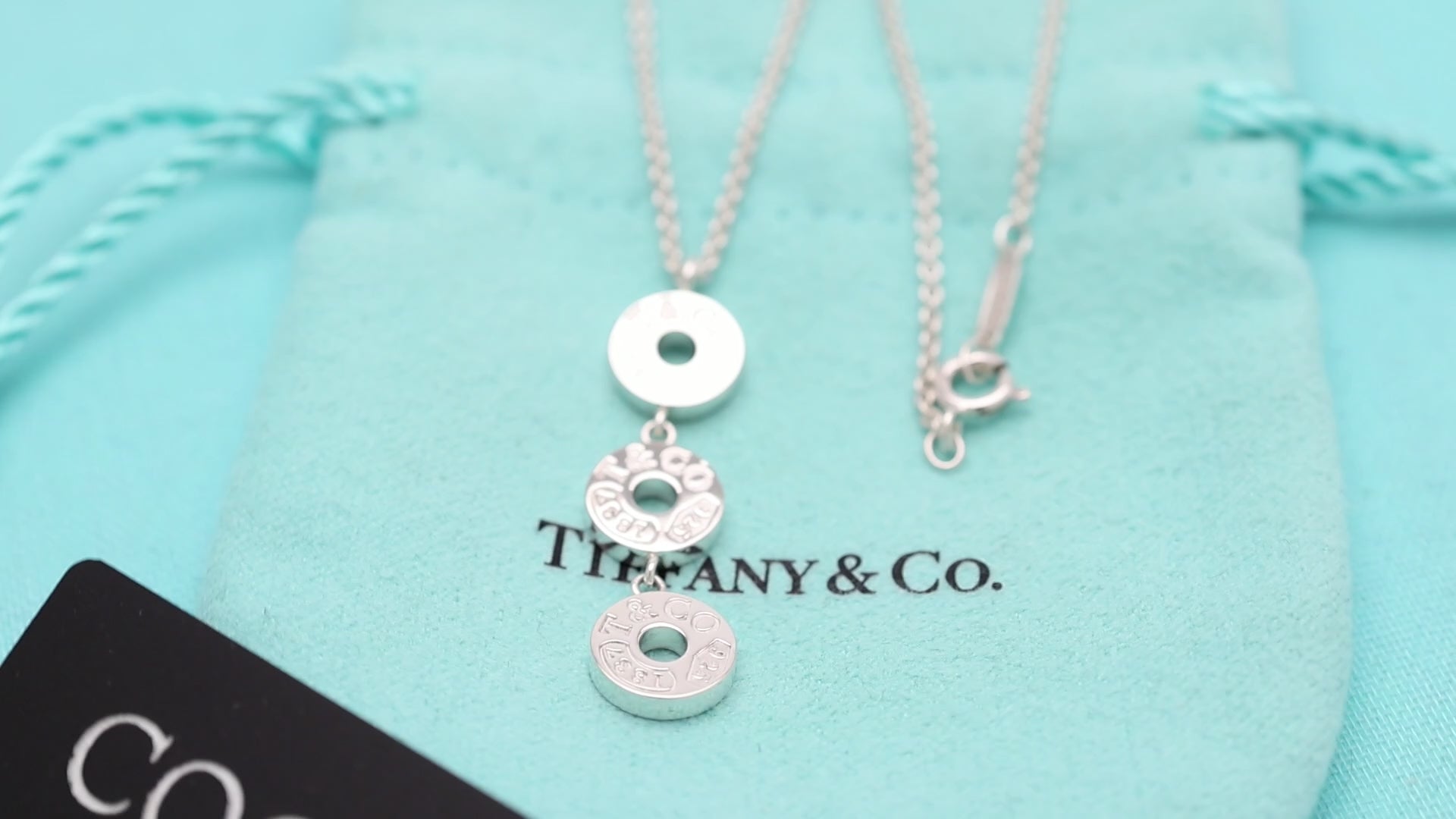 Tiffany & Co. 1837 Triple 3 Circle Pendant Necklace Sterling Silver 925