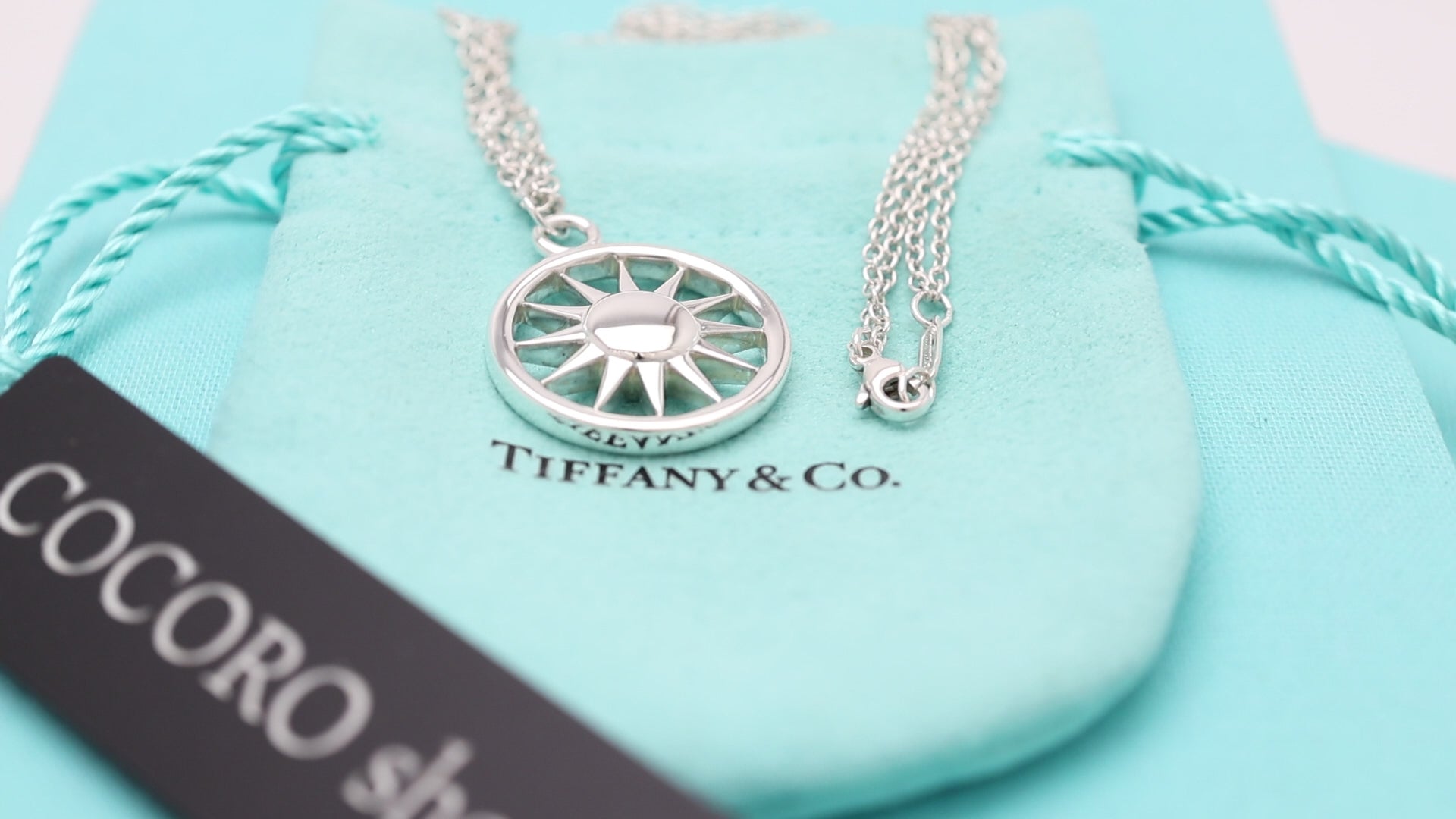 TIFFANY&Co. サン 太陽 ダブル チェーン ネックレス AG925