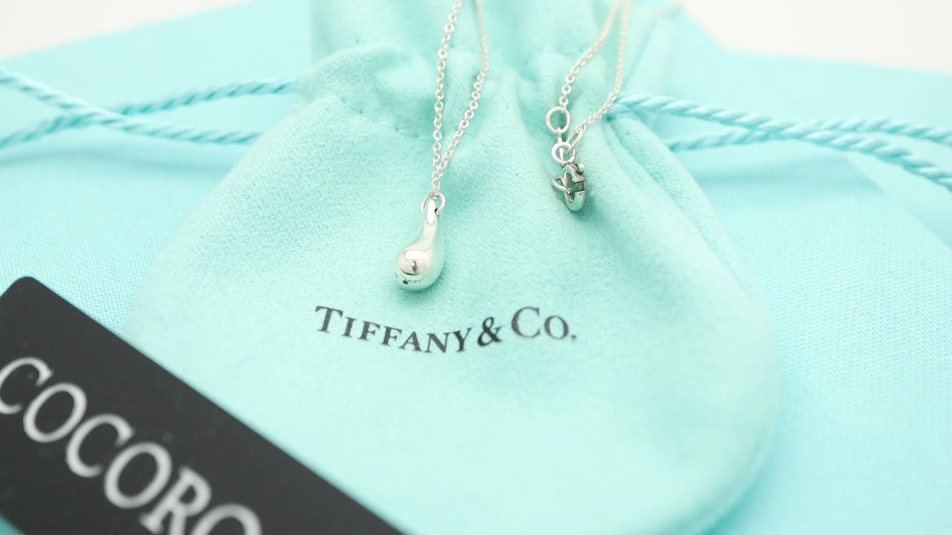 Tiffany & Co. Teardrop Necklace Pendant Sterling Silver 925 