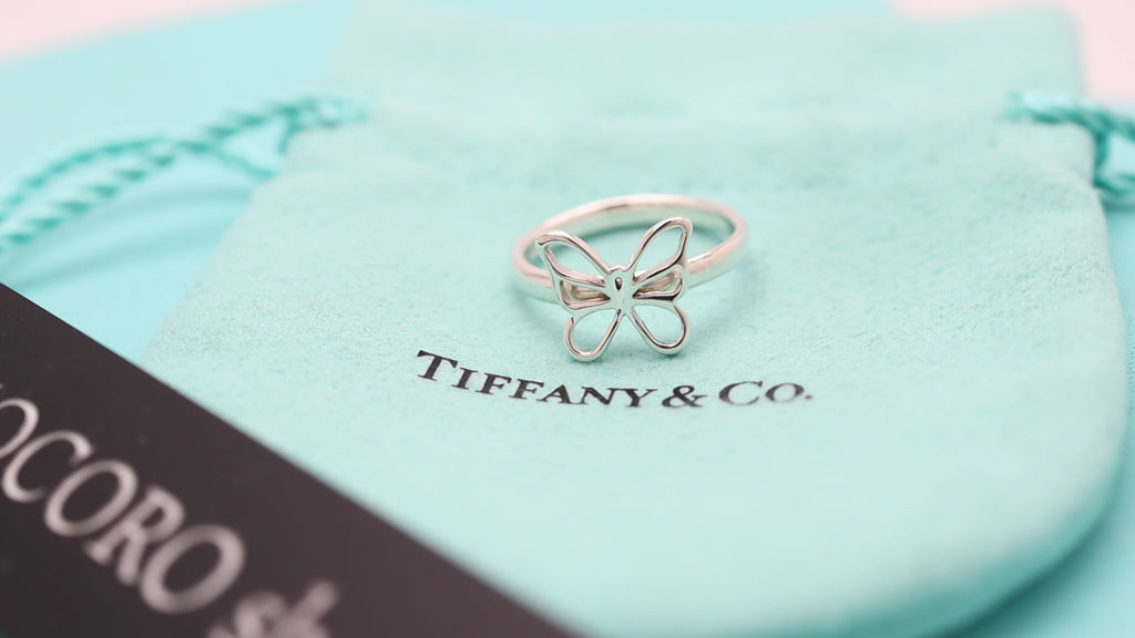  Tiffany & Co. Butterfly Ring Sterling Silver 925 