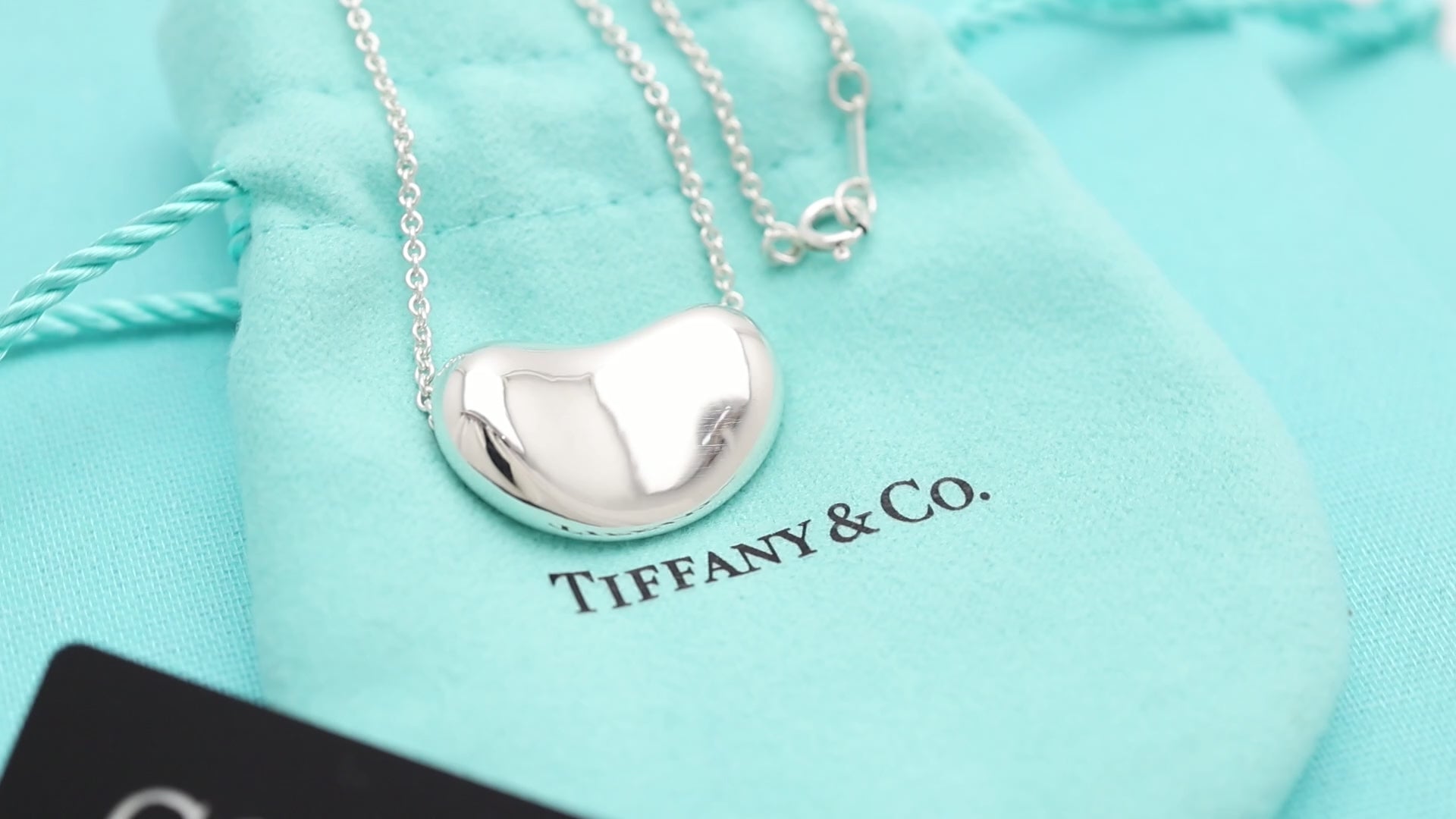  Tiffany & Co. Peretti Large  Bean Necklace  Sterling Silver 925 