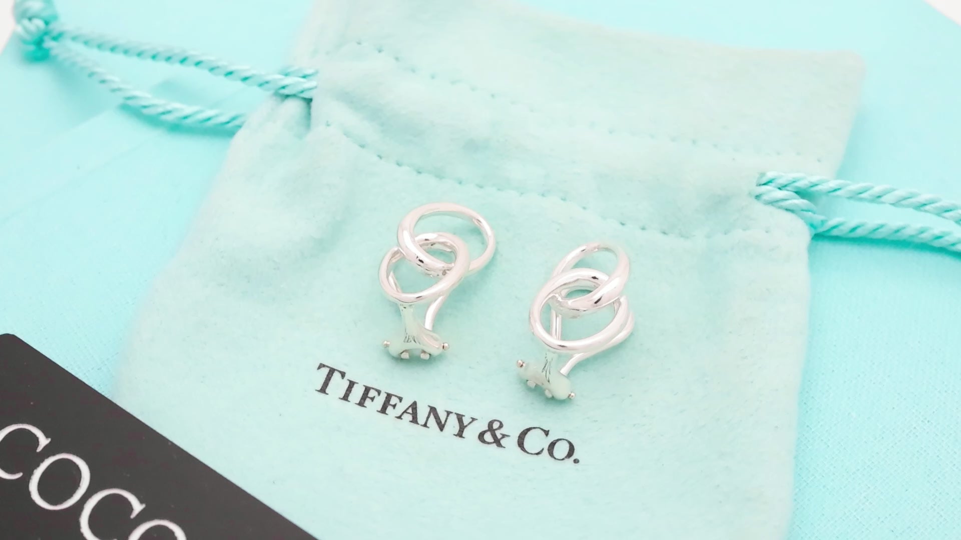  Tiffany & Co. Peretti Double Loop Clip-On Earrings Sterling Silver 925