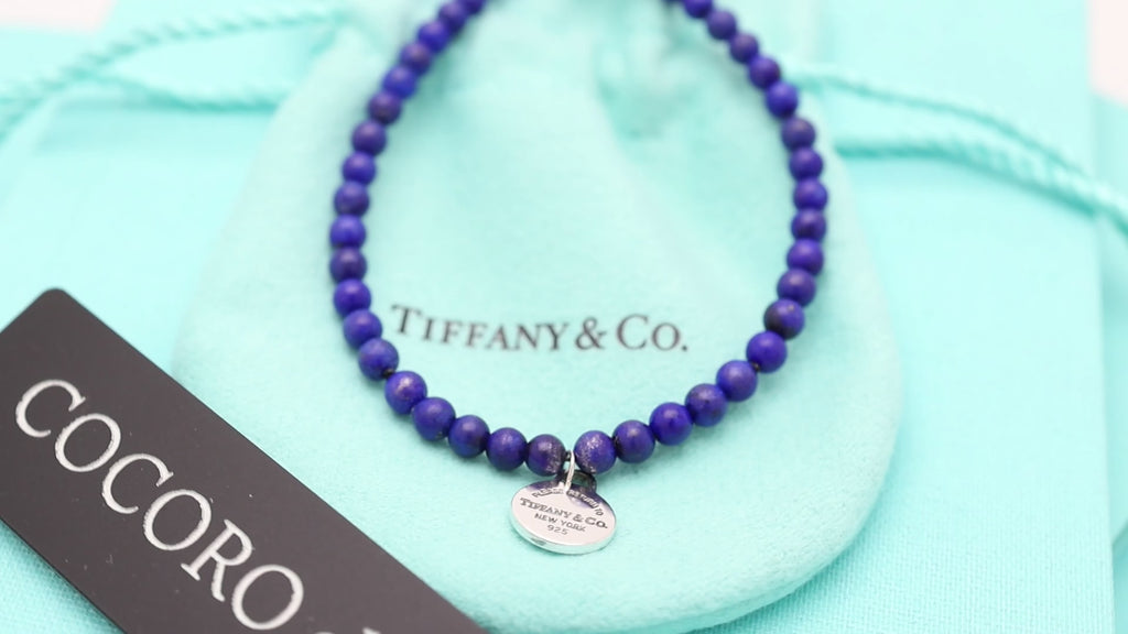 TIFFANY&Co. リターン トゥ ティファニー ラピスラズリ ビーズ ブレスレットAG925