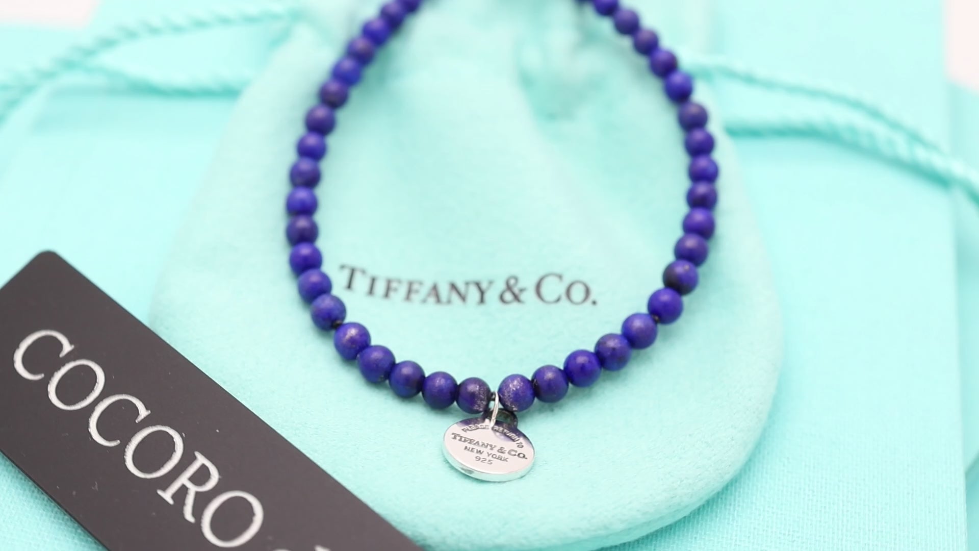 TIFFANY&Co. リターン トゥ ティファニー ラピスラズリ ビーズ ブレスレットAG925