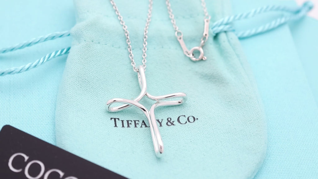 TIFFANY&Co. ラージ オープン クロス インフィニティ エルサペレッティ ネックレス AG925