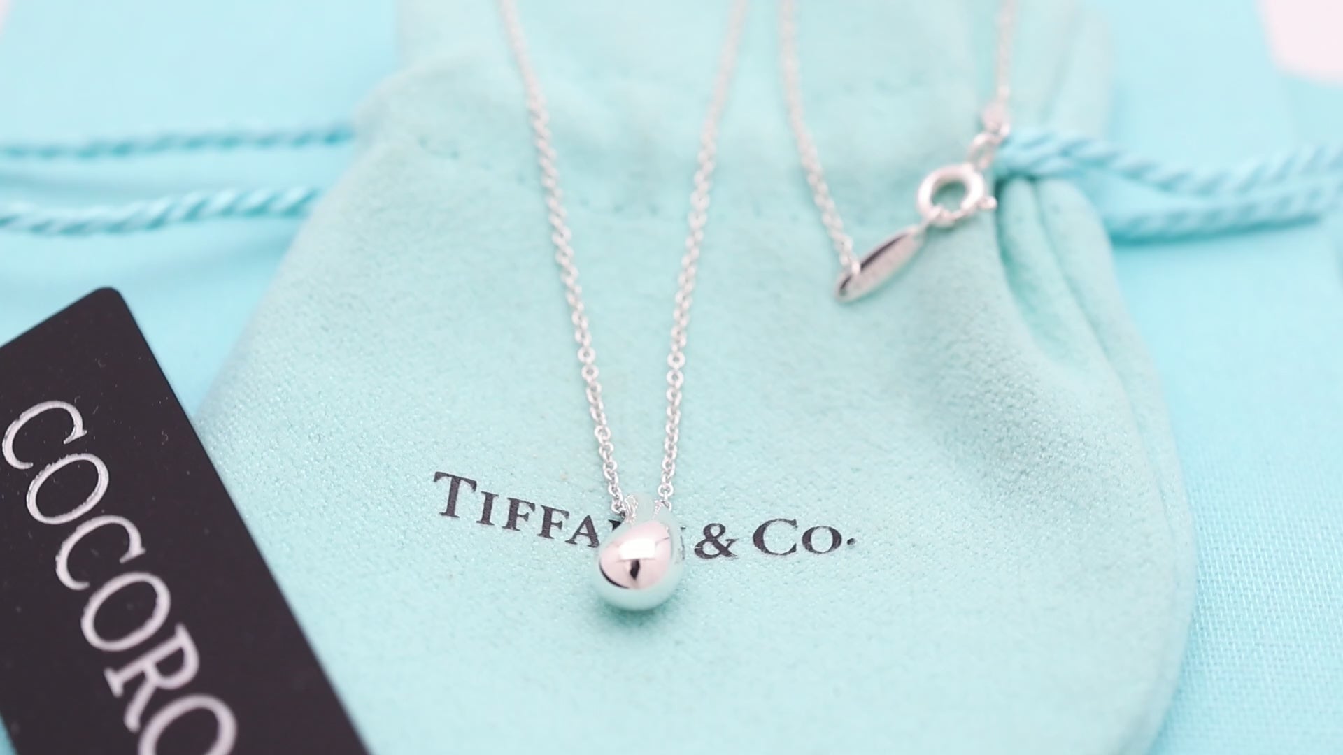 Tiffany & Co. Teardrop Necklace Pendant Sterling Silver 925 