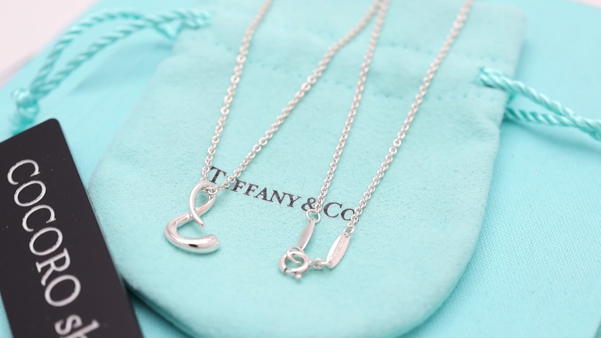 TIFFANY&Co. ノーツ レター S イニシャル  ネックレス AG925
