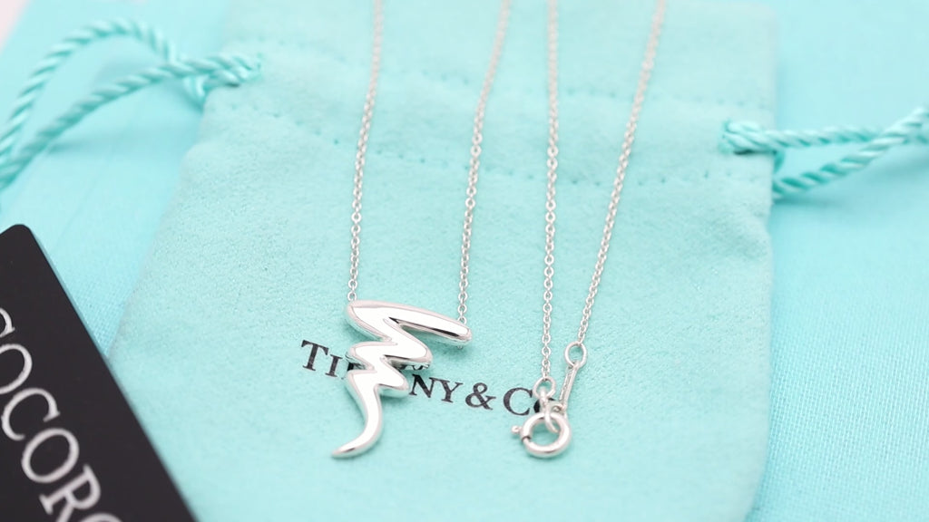 Tiffany & Co. Picasso Scribble Zig Zag Necklace Sterling Silver 925