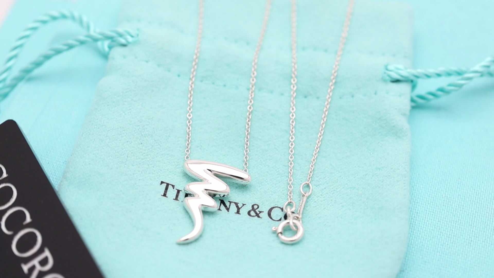 Tiffany & Co. Picasso Scribble Zig Zag Necklace Sterling Silver 925